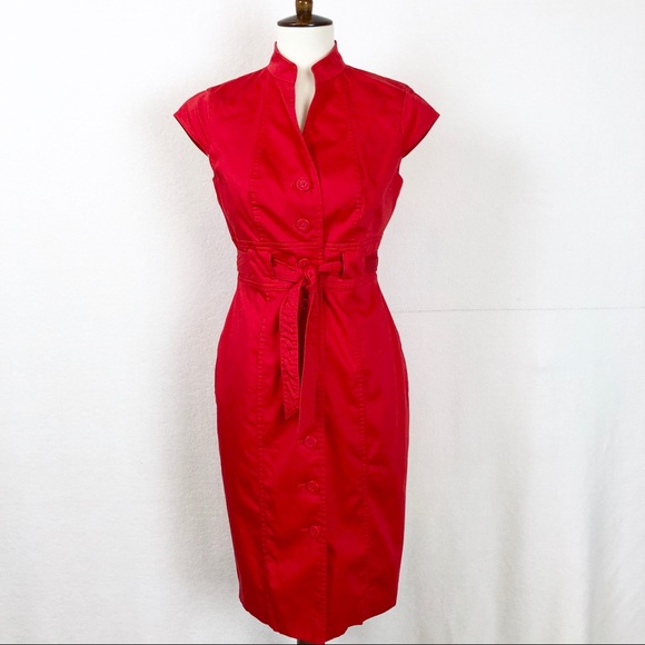 SOLD Calvin Klein Belted Shirt Dress - Picture 4 of 8